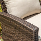 Ensemble de salon de jardin 5/9 places en rotin et osier, canapé sectionnel à assise profonde, grand canapé de conversation