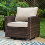 Ensemble de salon de jardin 5/9 places en rotin et osier, canapé sectionnel à assise profonde, grand canapé de conversation