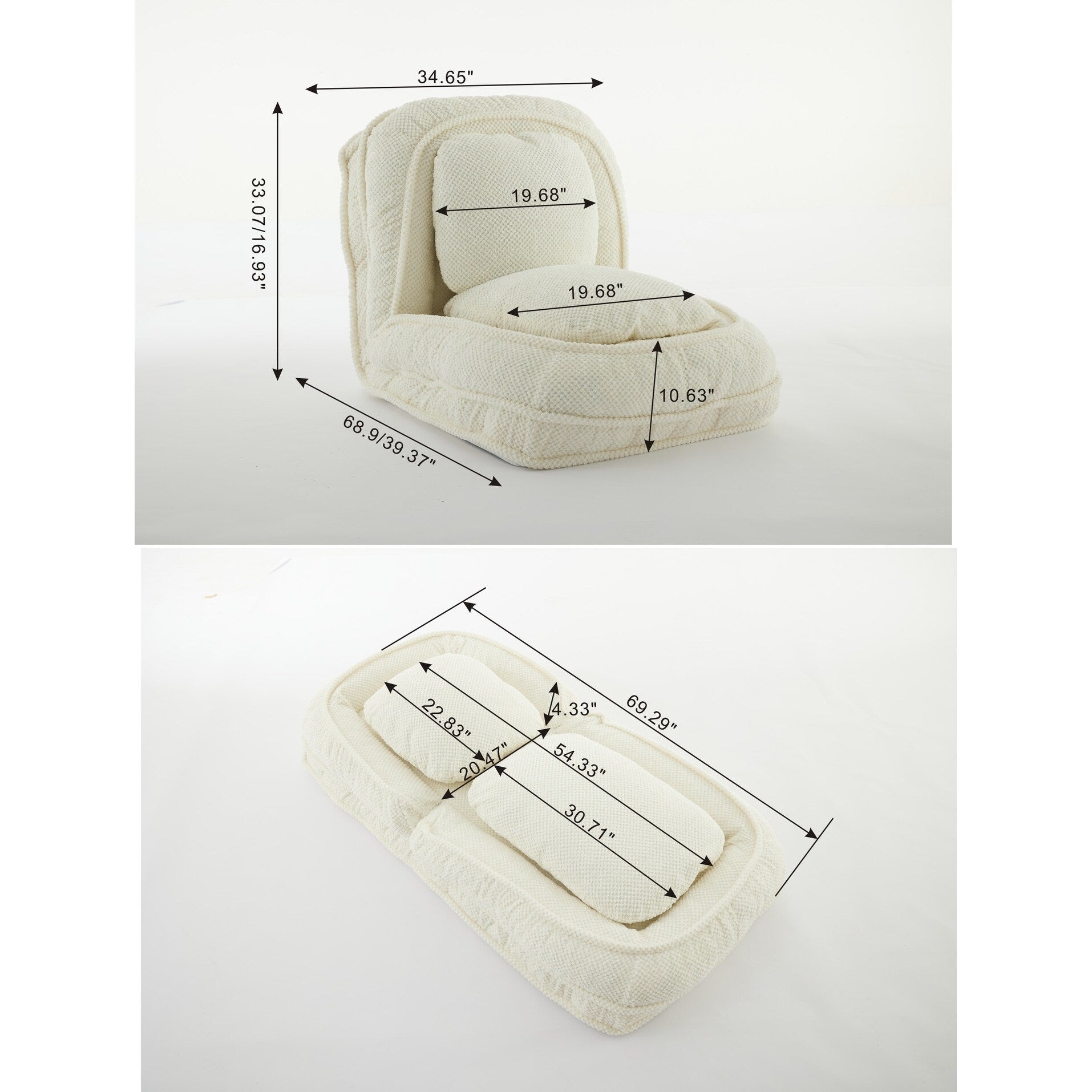 Canapé paresseux réglable à 5 positions