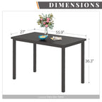 Ensemble de salle à manger de 5 pièces, 4 chaises de bar pivotantes en rotin ou 4 chaises de bar pivotantes en métal et 1 table de bar rectangulaire en métal