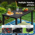 Ensemble de salle à manger de 5 pièces, 4 chaises de bar pivotantes en rotin ou 4 chaises de bar pivotantes en métal et 1 table de bar rectangulaire en métal