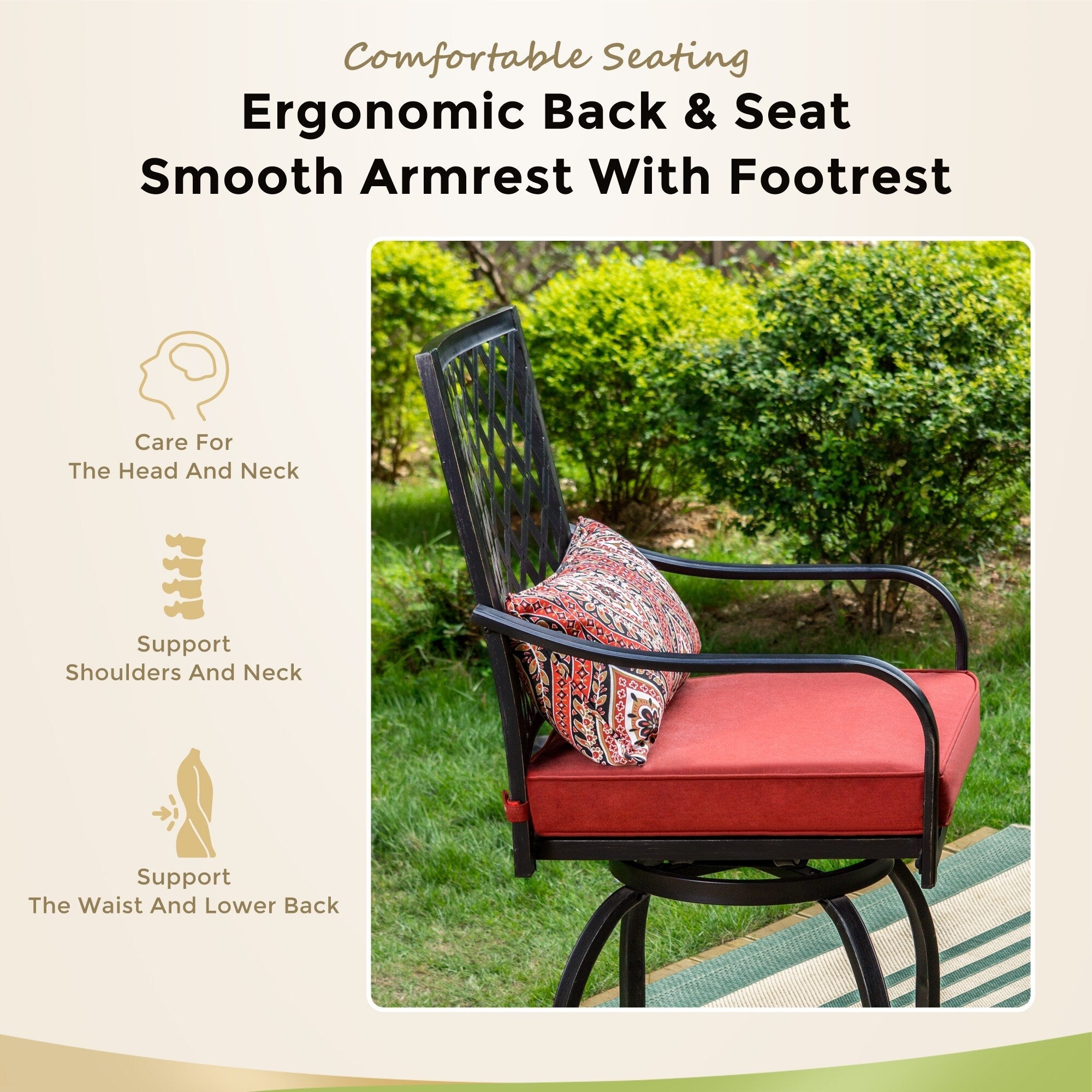 Ensemble de salle à manger de 5 pièces, 4 chaises de bar pivotantes en rotin ou 4 chaises de bar pivotantes en métal et 1 table de bar rectangulaire en métal