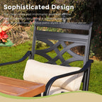 Ensemble de salle à manger de 5 pièces, 4 chaises de bar pivotantes en rotin ou 4 chaises de bar pivotantes en métal et 1 table de bar rectangulaire en métal