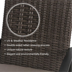 Ensemble de salle à manger de 5 pièces, 4 chaises de bar pivotantes en rotin ou 4 chaises de bar pivotantes en métal et 1 table de bar rectangulaire en métal