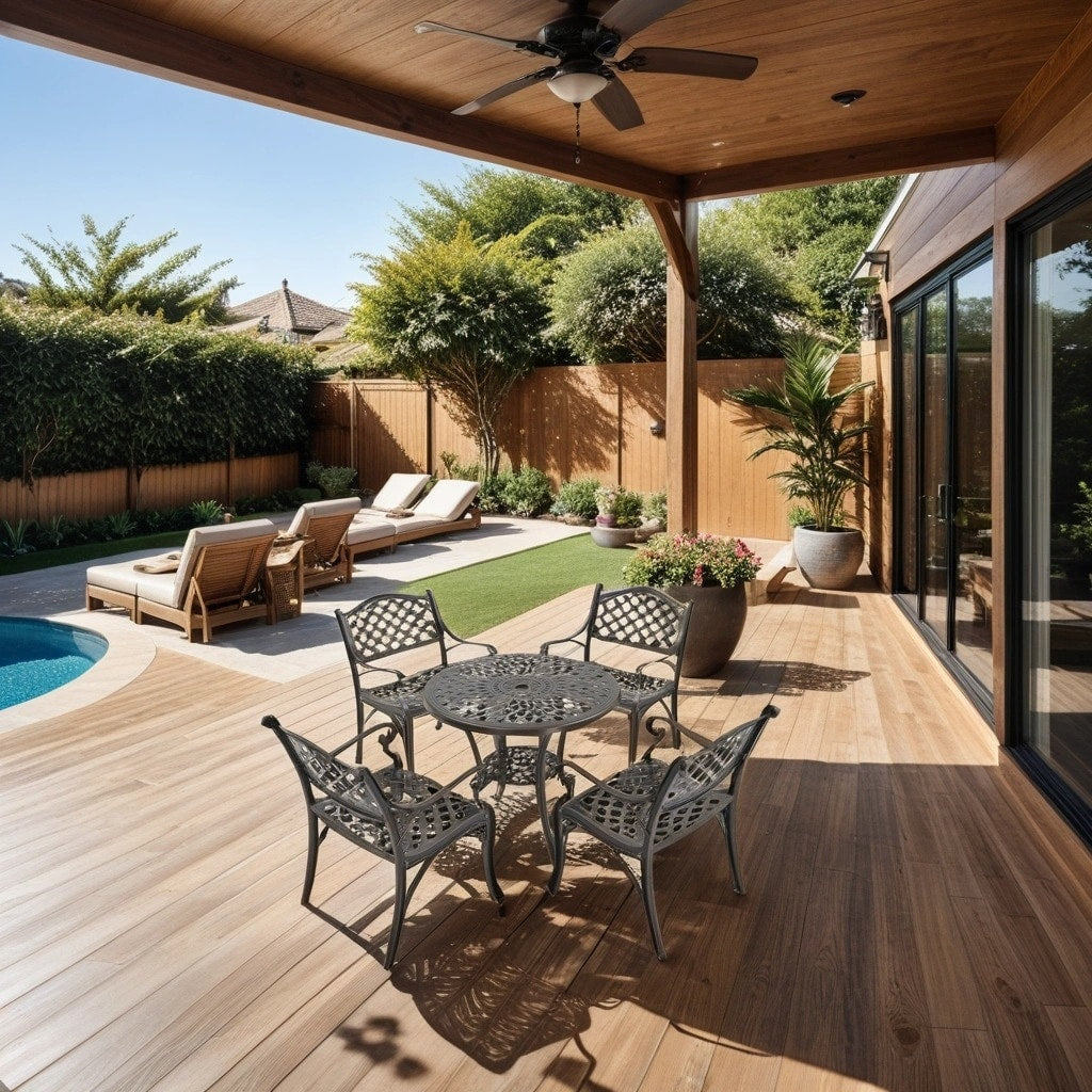 Ensemble de salle à manger de patio en aluminium moulé 5 pièces