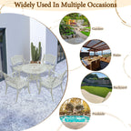 Ensemble de salle à manger de patio en aluminium moulé 5 pièces