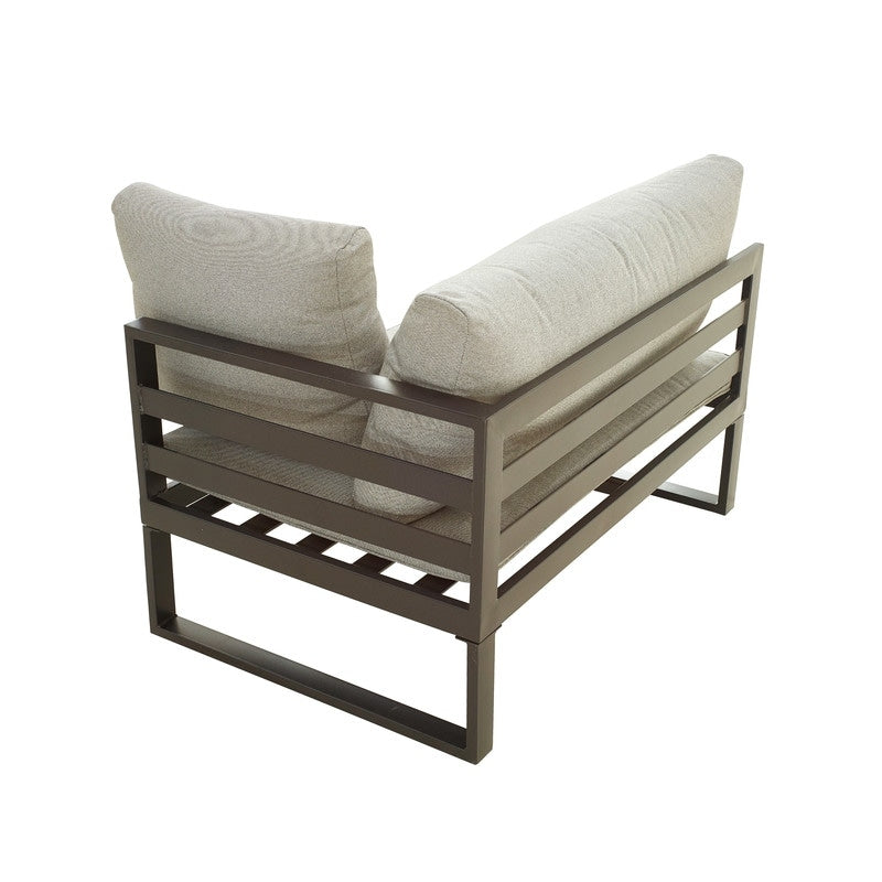 Ensemble de canapés de conversation d'extérieur en métal 5 pièces