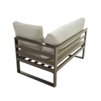 Ensemble de canapés de conversation d'extérieur en métal 5 pièces