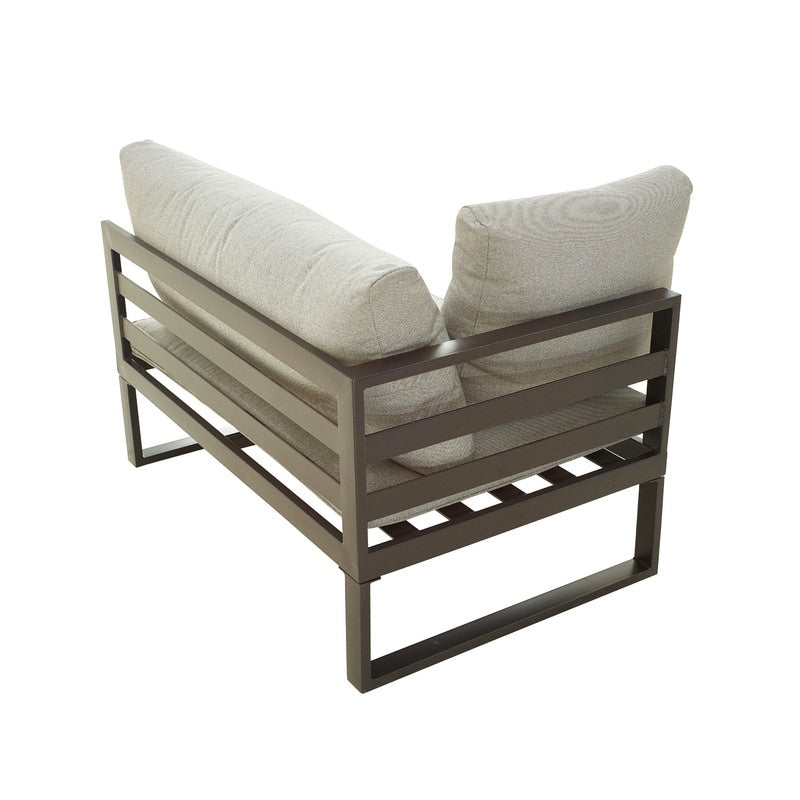 Ensemble de canapés de conversation d'extérieur en métal 5 pièces