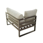 Ensemble de canapés de conversation d'extérieur en métal 5 pièces