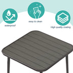 Ensemble de salle à manger d'extérieur en métal 5 pièces