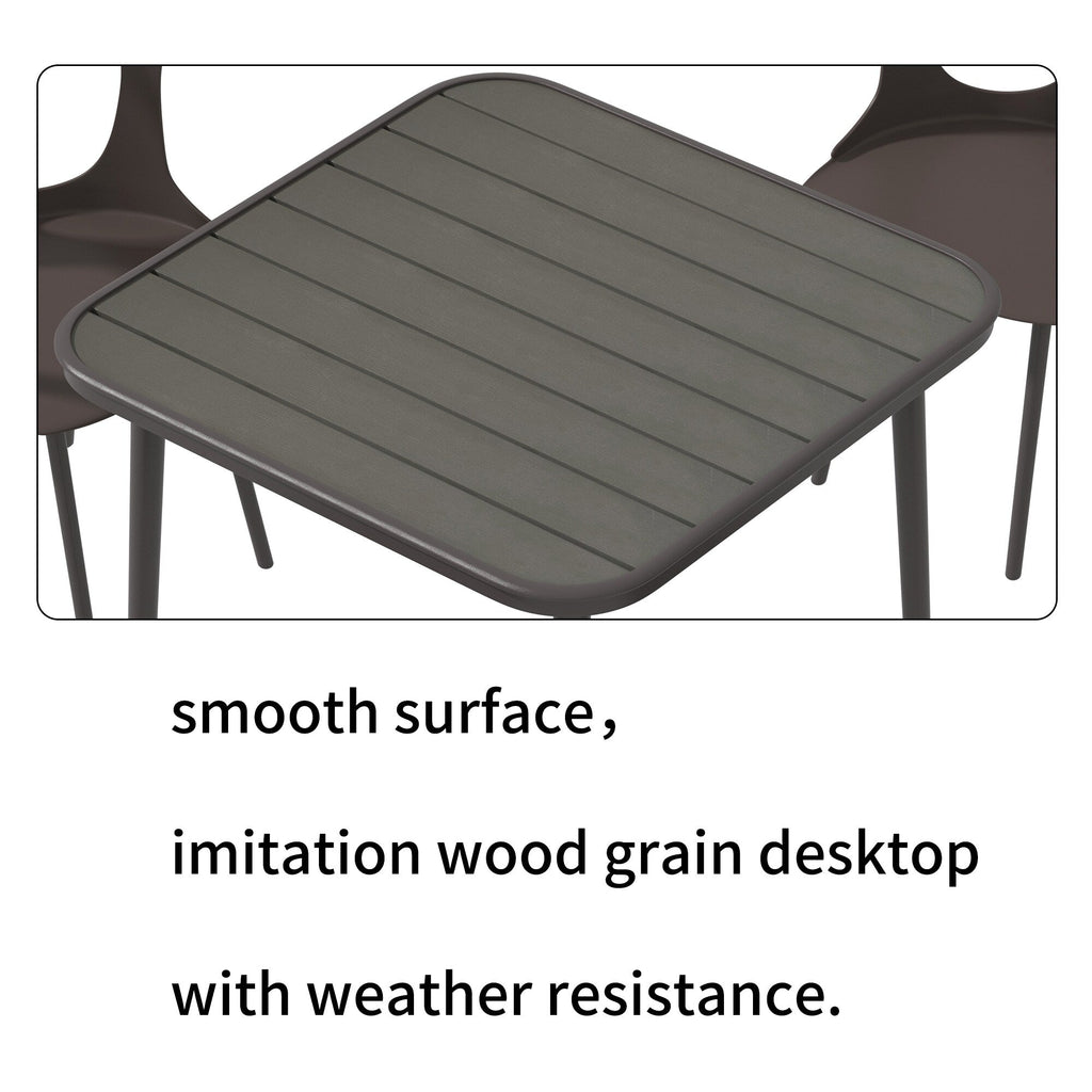 Ensemble de salle à manger d'extérieur en métal 5 pièces