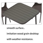 Ensemble de salle à manger d'extérieur en métal 5 pièces
