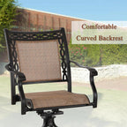 Ensemble de salle à manger d'extérieur 5 pièces en aluminium moulé pour patio