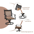 Ensemble de salle à manger d'extérieur 5 pièces en aluminium moulé pour patio