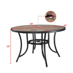 Ensemble de salle à manger d'extérieur 5 pièces en aluminium moulé pour patio