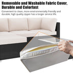 Ensemble de canapés d'extérieur en rotin et osier 5 pièces pour patio