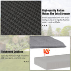 Ensemble de canapés d'extérieur en rotin et osier 5 pièces pour patio