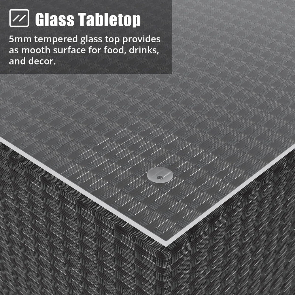 Ensemble de canapés d'extérieur en rotin et osier 5 pièces pour patio