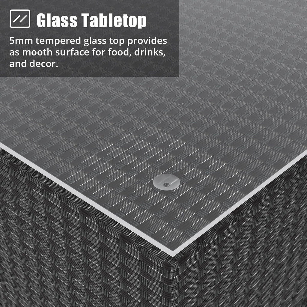 Ensemble de canapés d'extérieur en rotin et osier 5 pièces pour patio