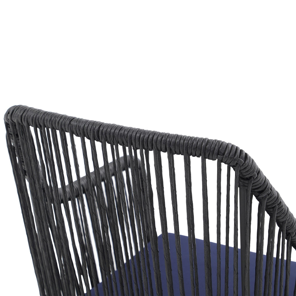 Ensemble de salle à manger d'extérieur en osier 5 pièces pour patio