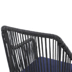 Ensemble de salle à manger d'extérieur en osier 5 pièces pour patio