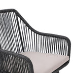 Ensemble de salle à manger d'extérieur en osier 5 pièces pour patio