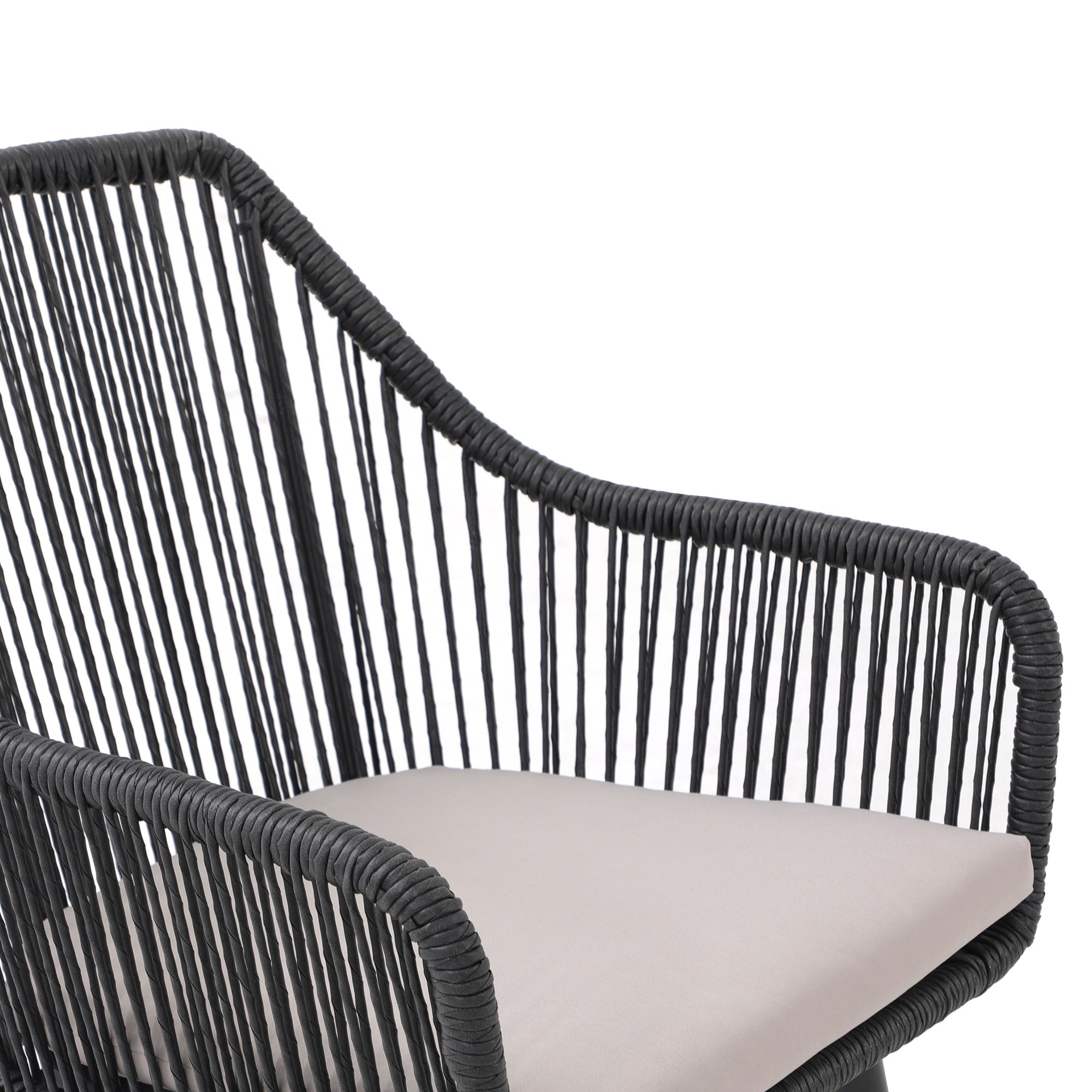 Ensemble de salle à manger d'extérieur en osier 5 pièces pour patio