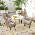 Ensemble de salle à manger d'extérieur en osier 5 pièces pour patio