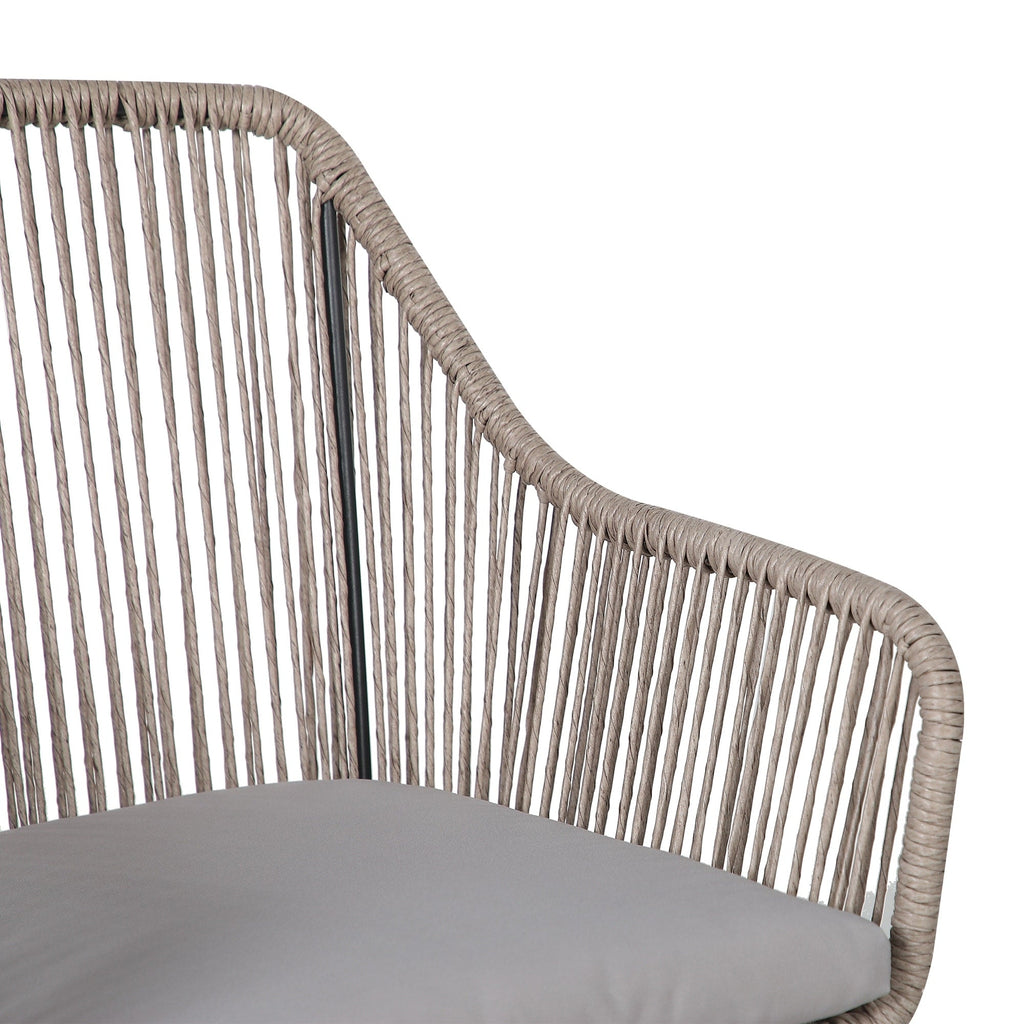 Ensemble de salle à manger d'extérieur en osier 5 pièces pour patio