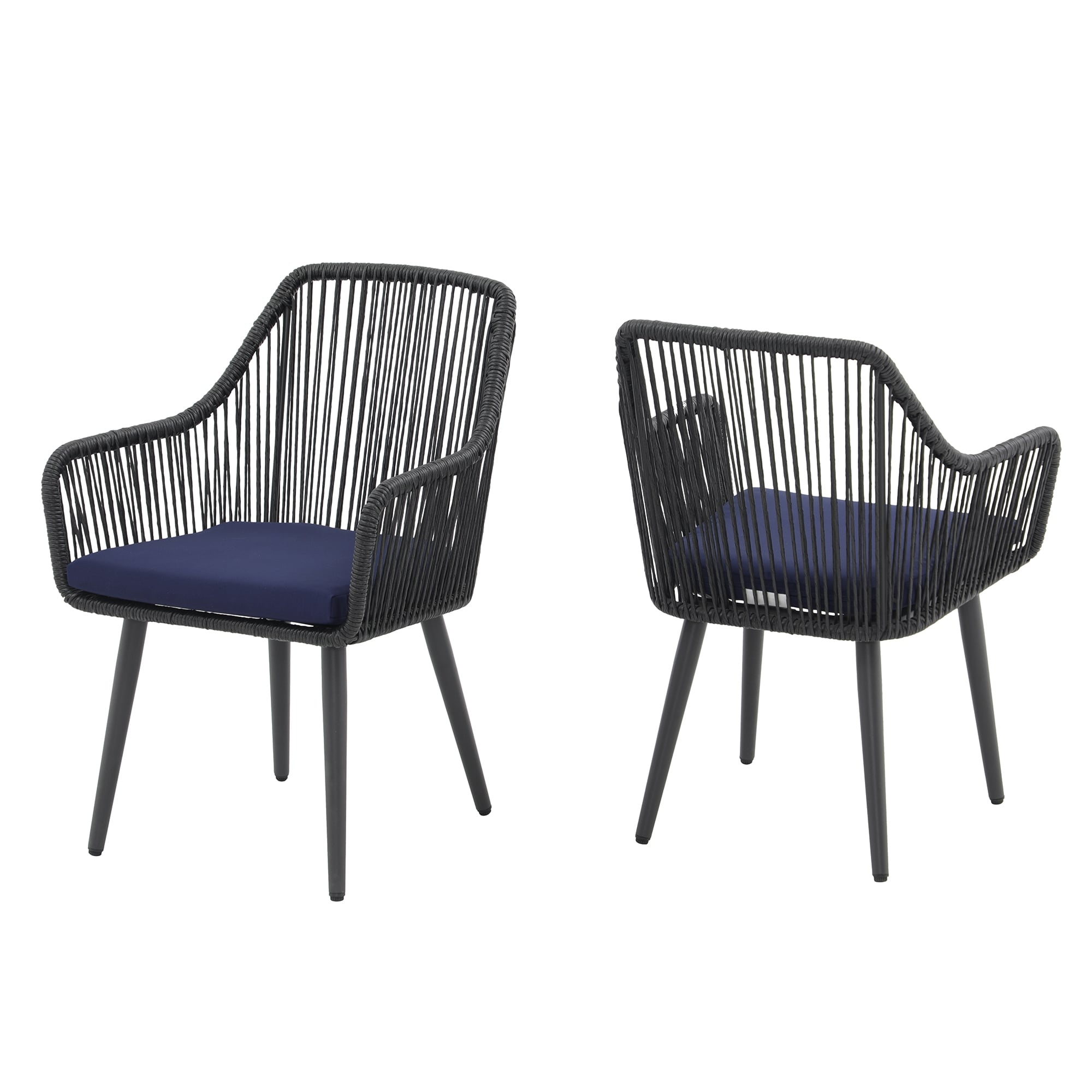 Ensemble de salle à manger d'extérieur en osier 5 pièces pour patio