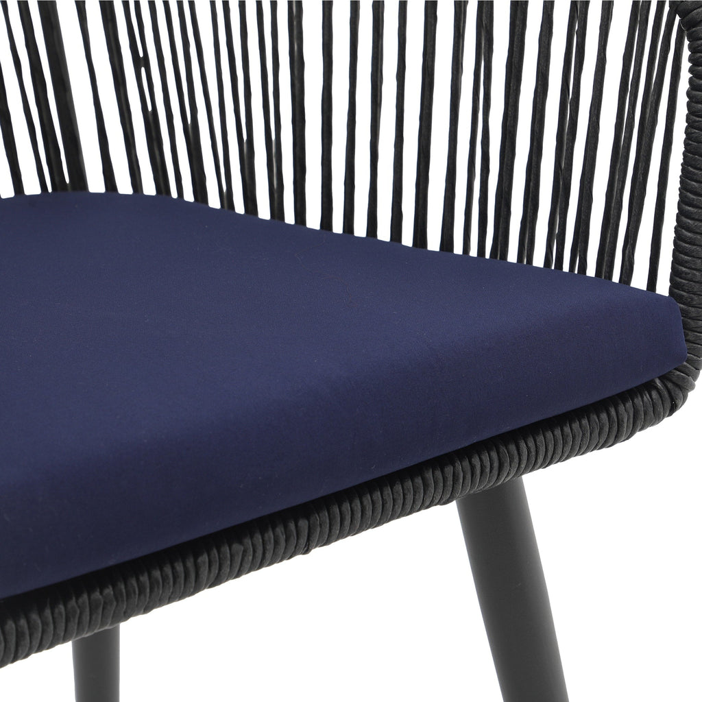 Ensemble de salle à manger d'extérieur en osier 5 pièces pour patio