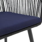 Ensemble de salle à manger d'extérieur en osier 5 pièces pour patio