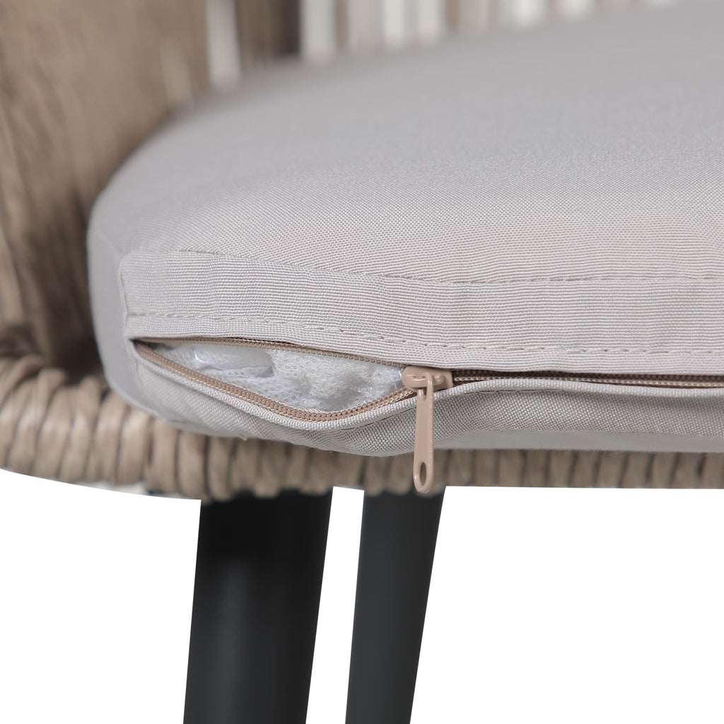 Ensemble de salle à manger d'extérieur en osier 5 pièces pour patio