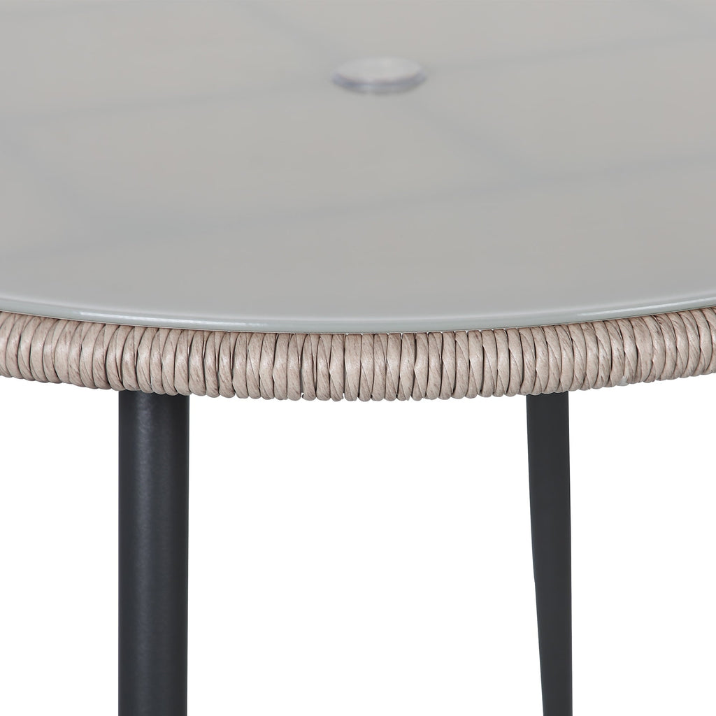 Ensemble de salle à manger d'extérieur en osier 5 pièces pour patio