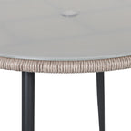 Ensemble de salle à manger d'extérieur en osier 5 pièces pour patio