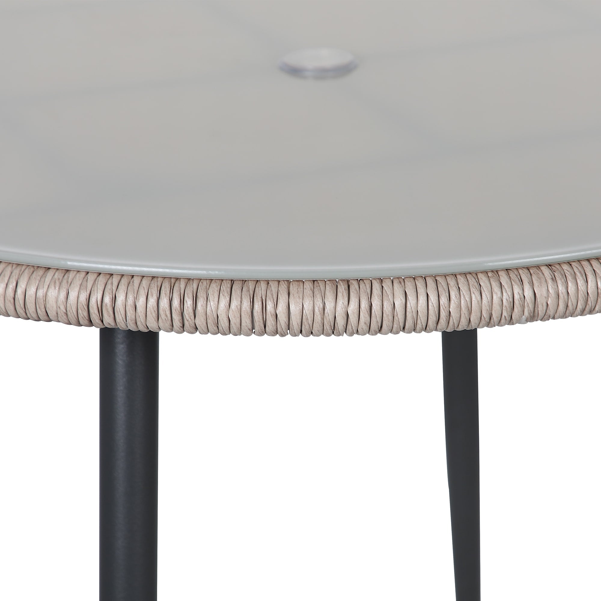 Ensemble de salle à manger d'extérieur en osier 5 pièces pour patio