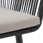 Ensemble de salle à manger d'extérieur en osier 5 pièces pour patio