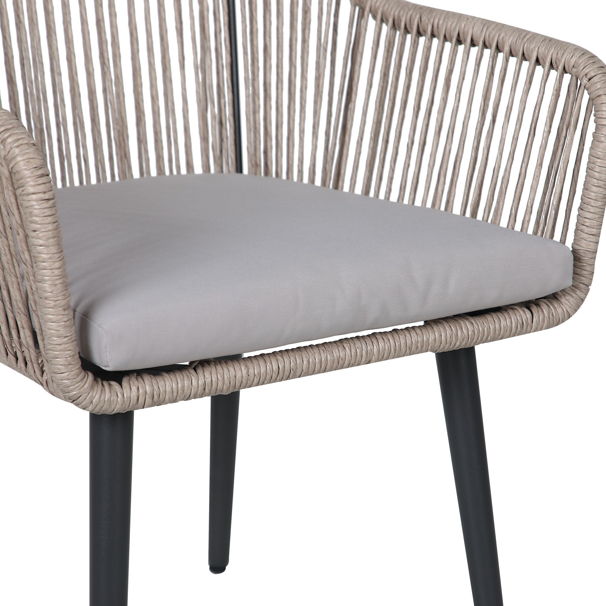 Ensemble de salle à manger d'extérieur en osier 5 pièces pour patio