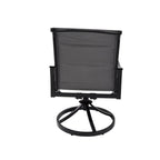 Ensemble de salle à manger d'extérieur 5 pièces avec chaises pivotantes en aluminium textilène