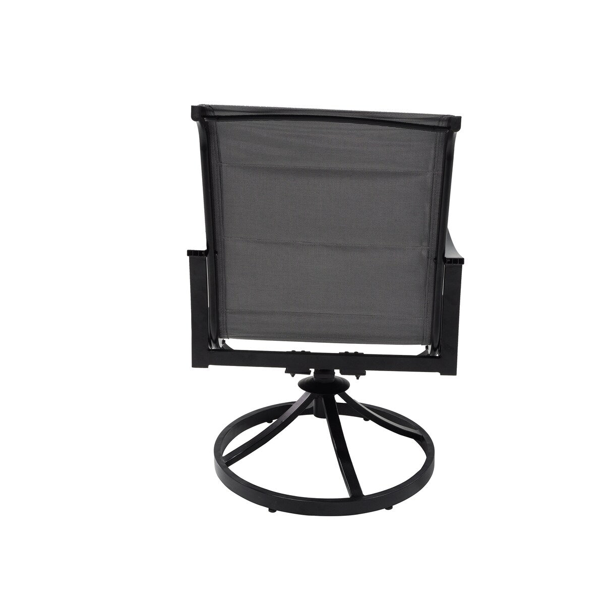 Ensemble de salle à manger d'extérieur 5 pièces avec chaises pivotantes en aluminium textilène