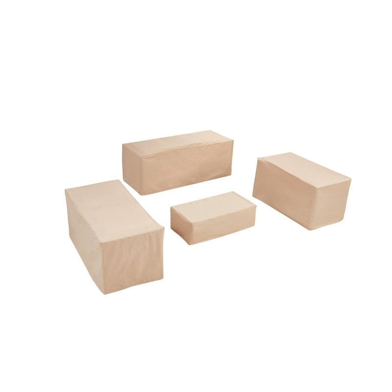 Ensemble de conversation pour patio extérieur en osier 5 pièces