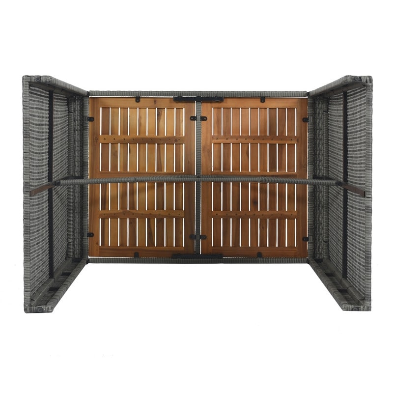 Ensemble de salle à manger de bar de patio 5 pièces, chaises de hauteur bar avec coussin