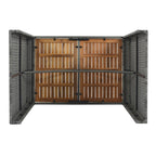 Ensemble de salle à manger de bar de patio 5 pièces, chaises de hauteur bar avec coussin