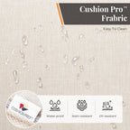 Ensemble de patio 5 pièces avec table ronde en métal de 42 pouces avec trou pour parasol et chaises en osier avec coussin