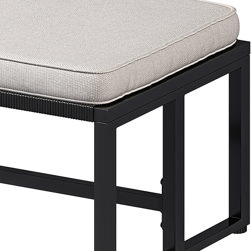 Ensemble bistro 5 pièces en osier avec coussins pour patio - 23,2 L x 28 l x 30,7 H