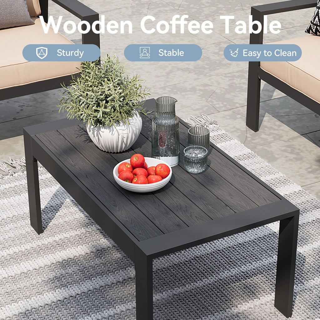 Ensemble de conversation sectionnel 5 pièces avec table basse