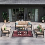 Ensemble de conversation sectionnel 5 pièces avec table basse