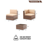 Ensemble de meubles de patio 5 pièces