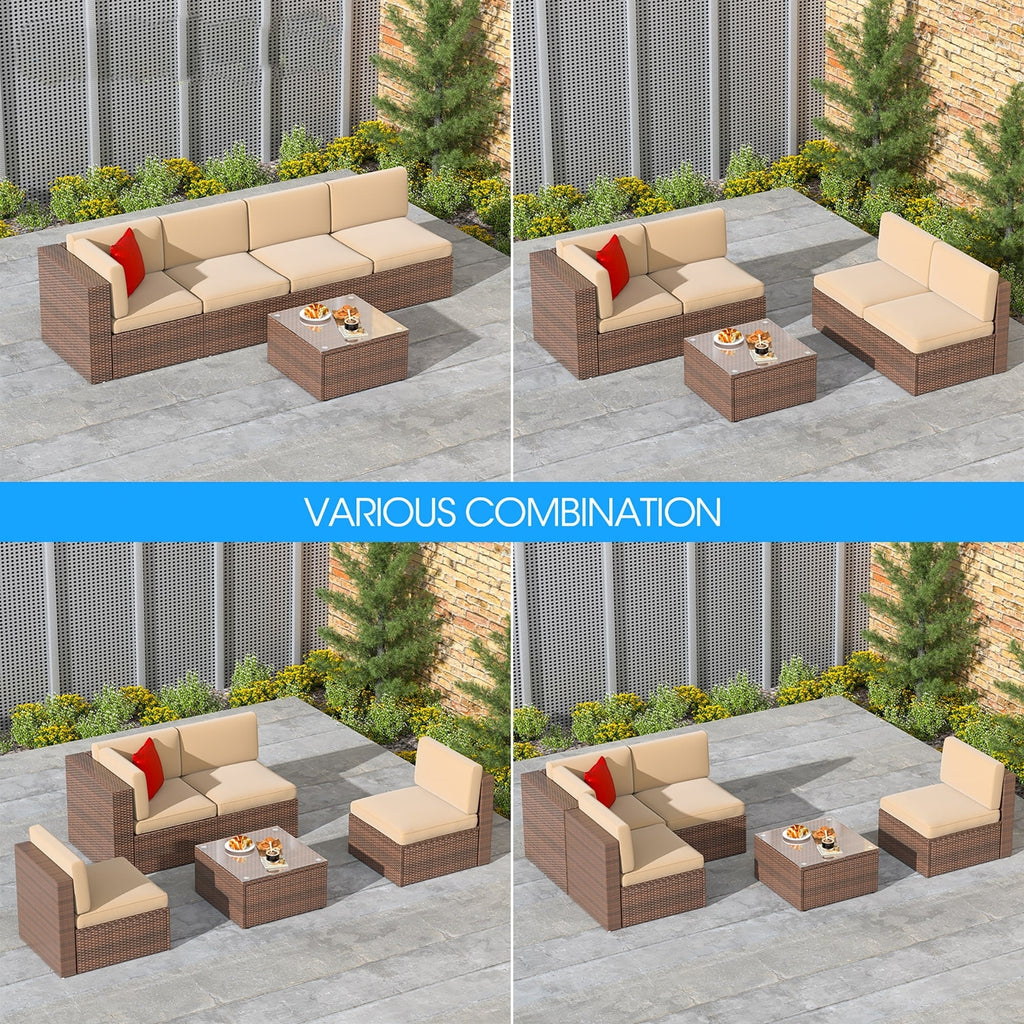 Ensemble de meubles de patio 5 pièces